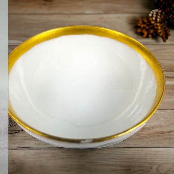 6-Petite Bavaria Footed Bowls E.A.C Fine China Gift Set Antique Collectible Ger - Picture 8 of 11